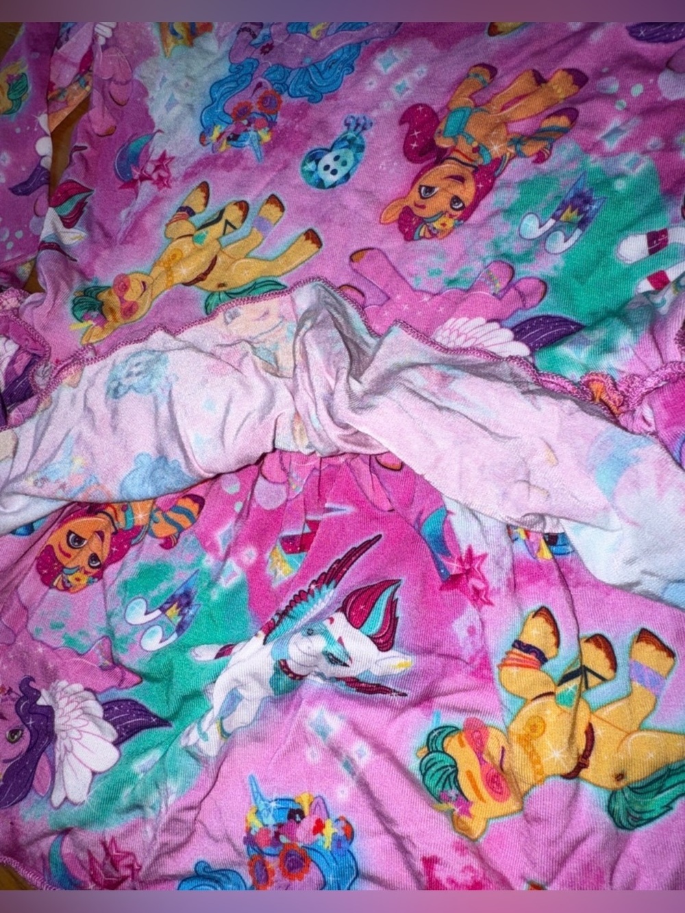 Bums Roses x My Little Pony Ruffle Dress G5 Twirl Bamboo Long Sleeve Pink 2T - Picture 8 of 11